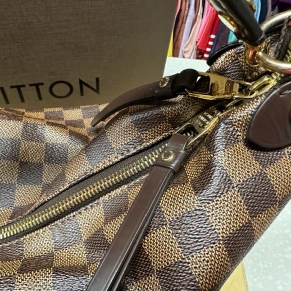 AUTHENTIC Louis Vuitton Duomo Hobo Damier Ebene Hobo Brown - Picture 5 of 7